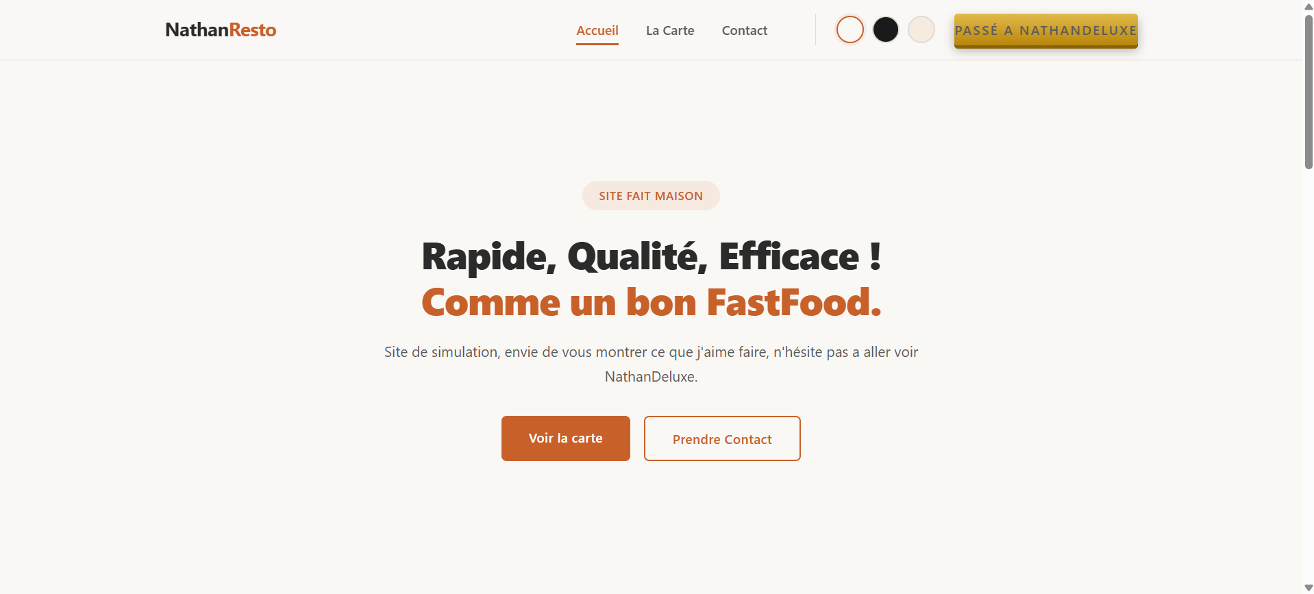 Aperçu simulation restaurant